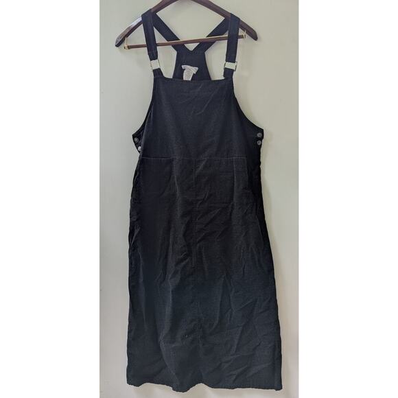 Studio Ease 90's Smokey Graish Maxi Overalls Jumper Dress Sz. 8 - Picture 1 of 8